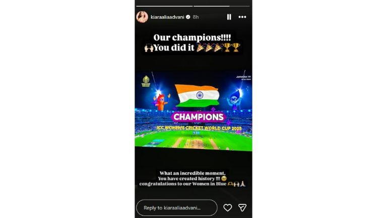 Kiara Advani  Celebrates Indian Womens World Cup Victory
