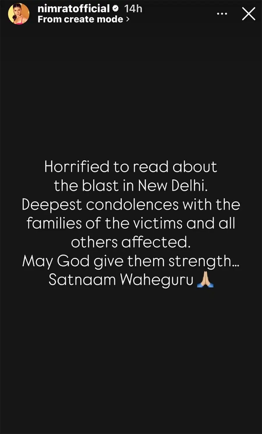 Nimrat Kaur on Delhi blast