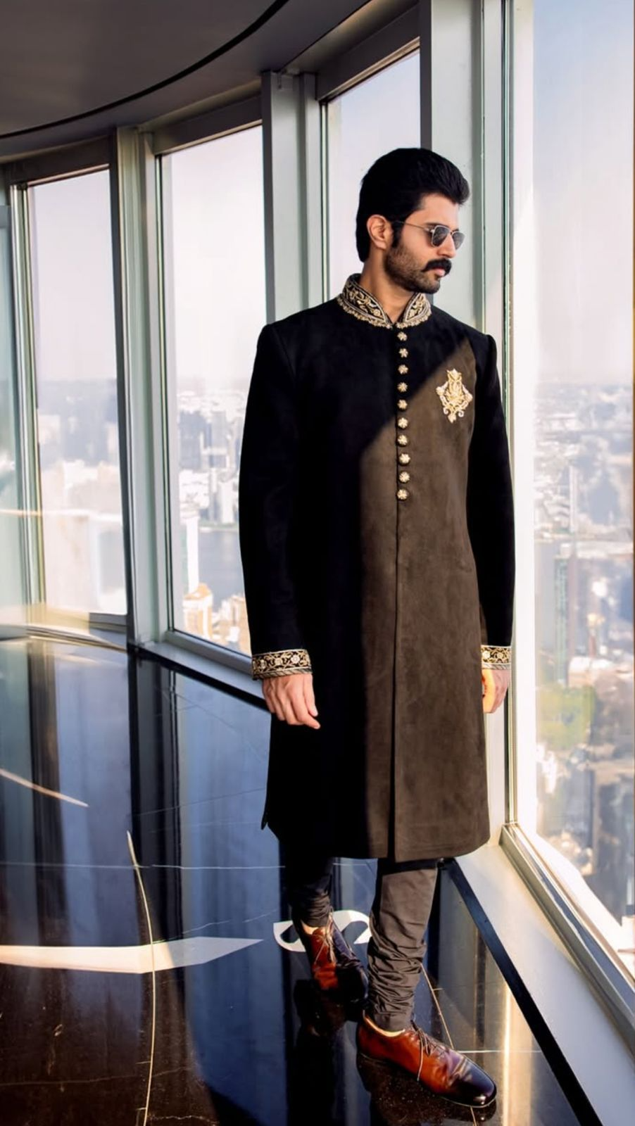 Dapper Midnight Black Bandhgala