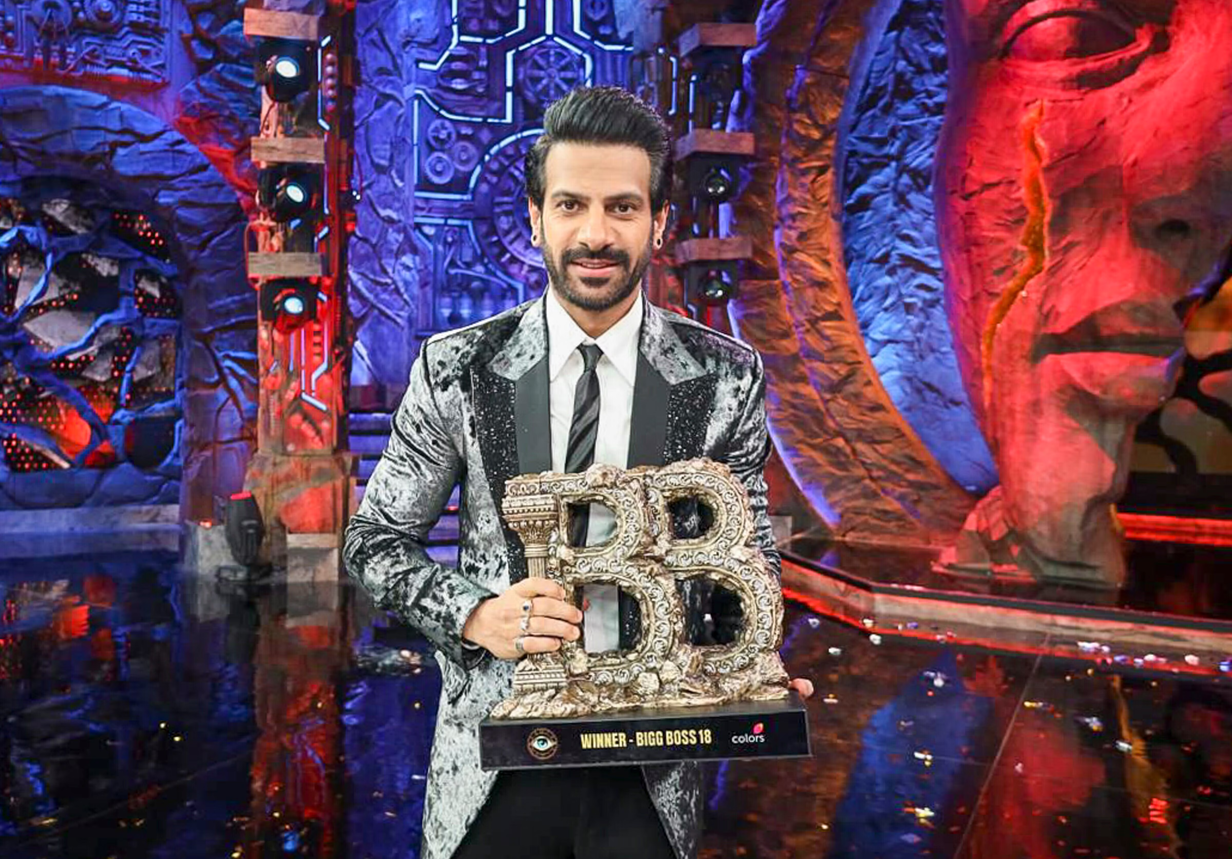 Karan Veer Mehra With His Bigg Boss 18 Trophy