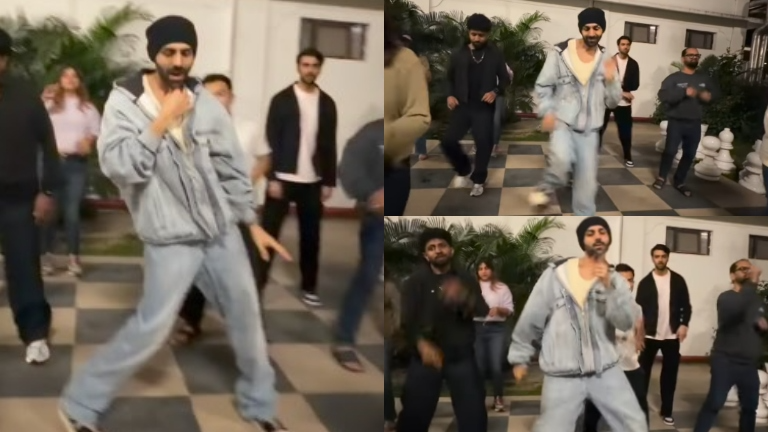 Kartik Aaryan rehearses dancing for sister Kritika's sangeet