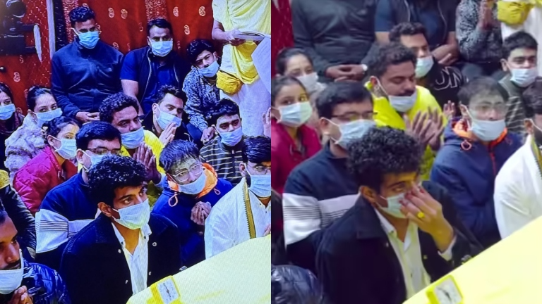 Palash Muchhal Spotted At Premanand Maharaj's Ashram After Delayed Wedding With Smriti Mandhana