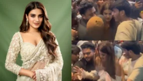 Prabhas Co-Star Niddhi Agerwal Gets Mobbed At The Raja Saab Song Launch In Hyderabad- Watch