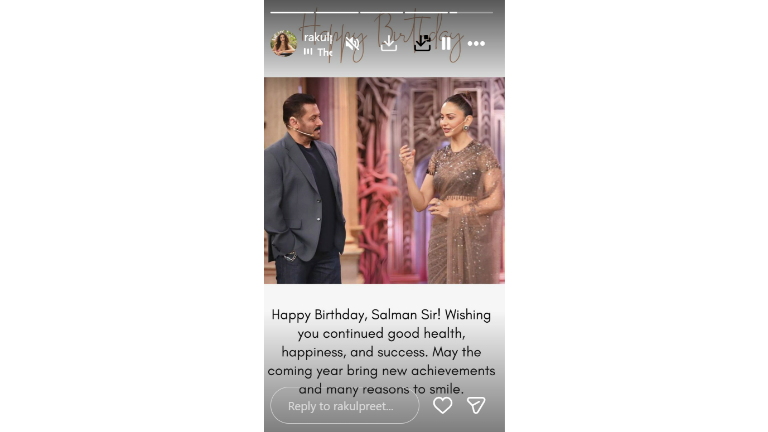 Rakul Preet Singh  Wishes Salman Khan On His Birthday