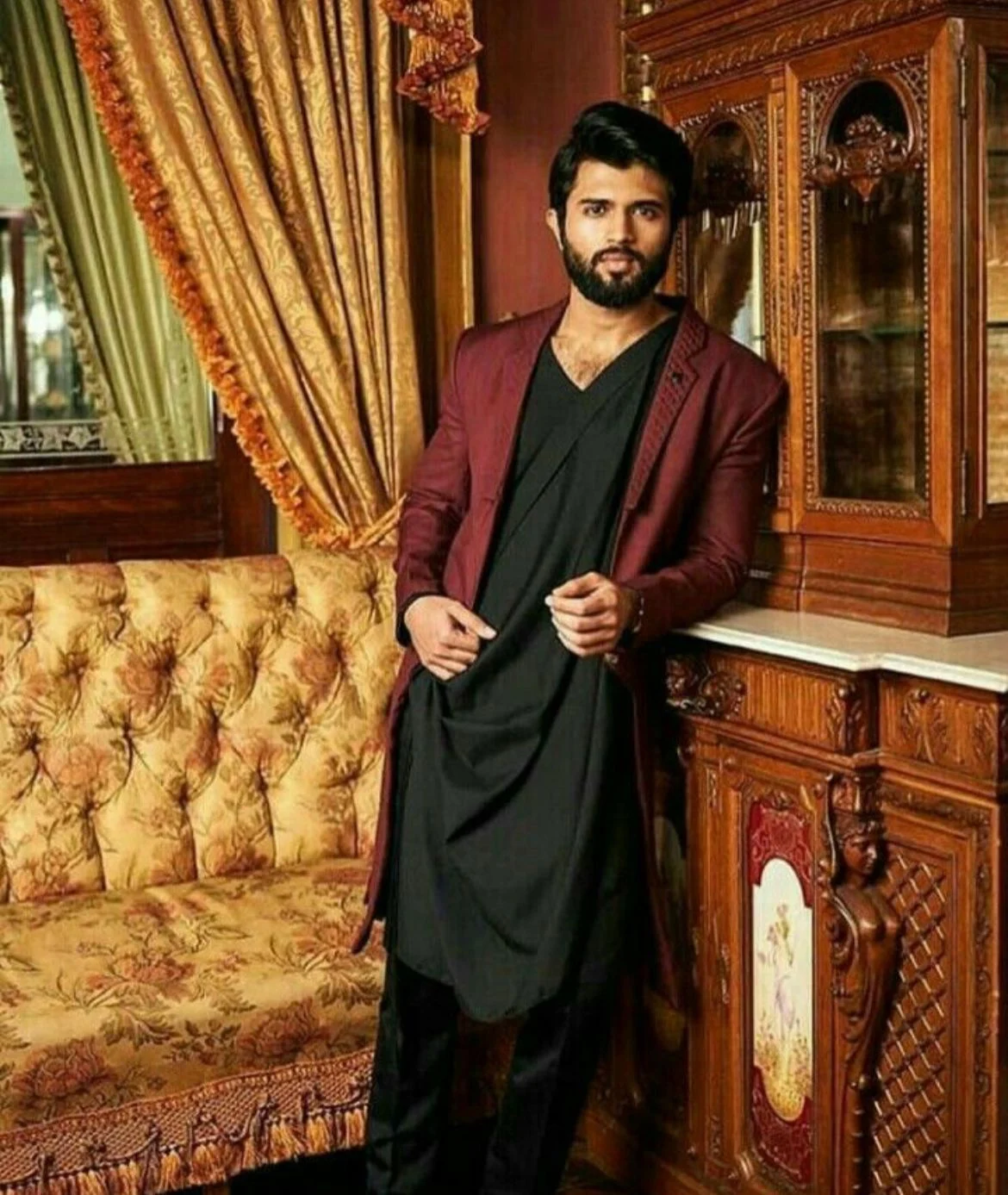 Burgundy Jacket Layer