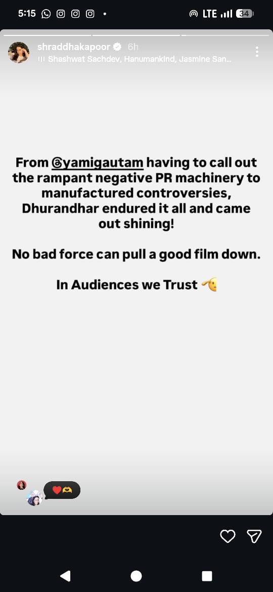 Shraddha on Yami calling out negative PR