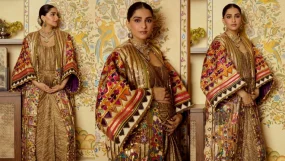 Sonam Kapoor Flaunts Baby Bump In Wedding Courture