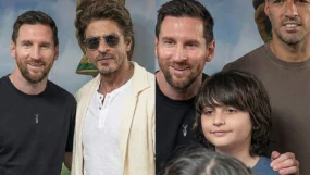 ‘King’ Shah Rukh Khan Meets 'GOAT' Lionel Messi