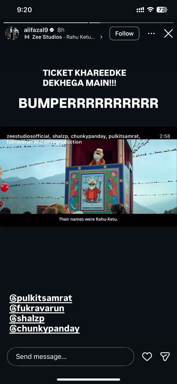 Ali Fazal Showers Love On Rahu Ketu