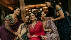 Deepika Padukone Stuns In Purple Saree As Bridesmaid In NYC