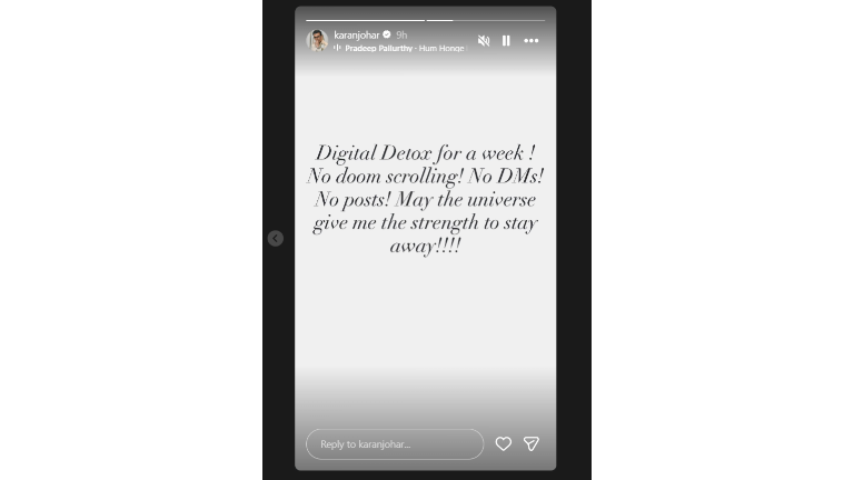 Karan Johar Announces Digital Detox For A Week