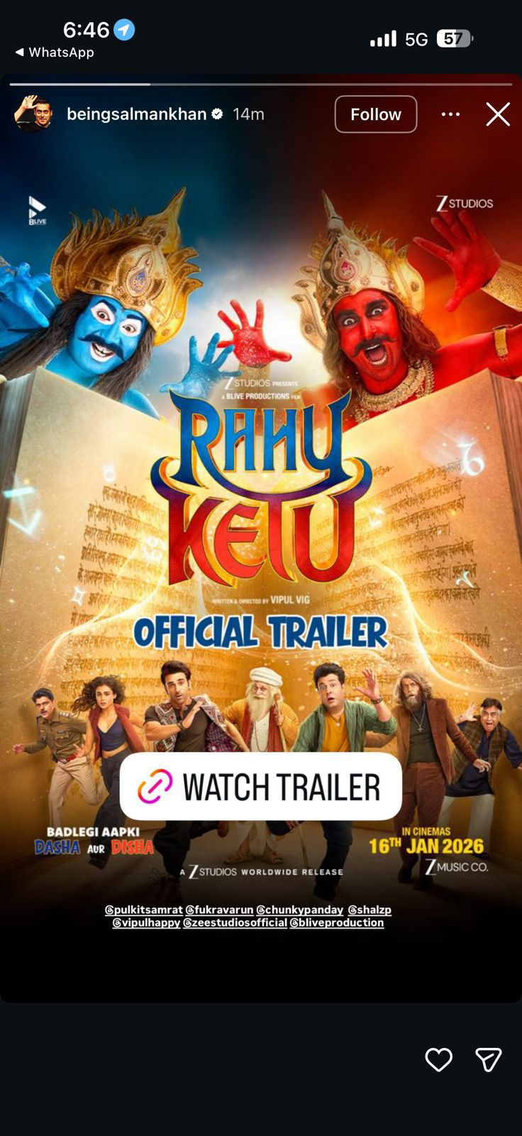 Salman Khan Promotes Rahu Ketu