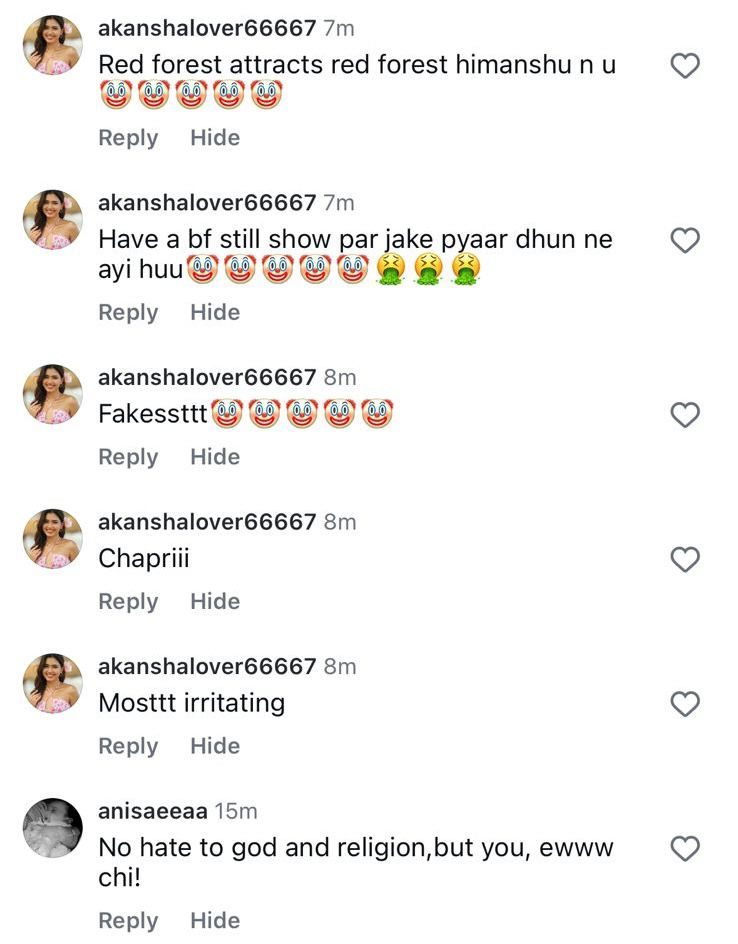 Diksha Pawar's Comment Section Post Splitsvilla X6 Tussle