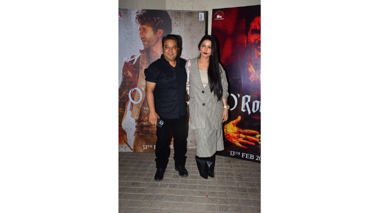 Ahmed Khan and wife at O’Romeo Screening