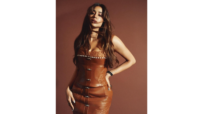 Janhvi Kapoor in Chocolate outfit