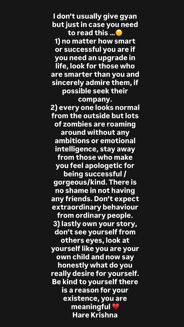 Kangana Ranaut's Instagram story