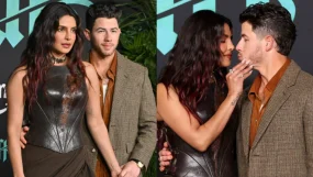 Priyanka Chopra, Nick Jonas Share A Sweet Kiss At Premiere In LA