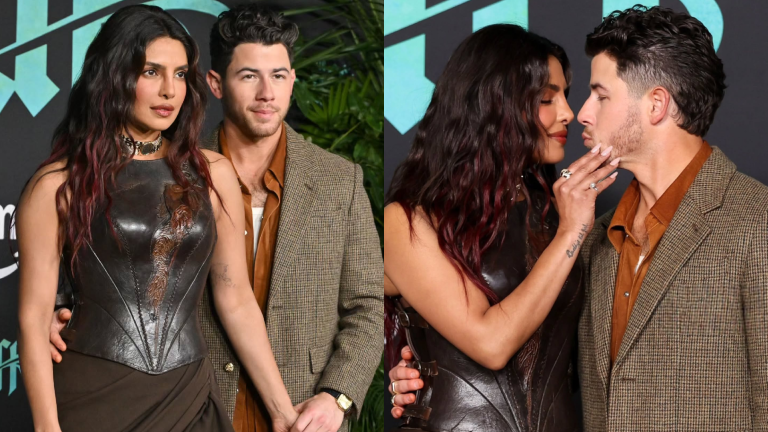 Priyanka Chopra, Nick Jonas Share A Sweet Kiss At Premiere In LA