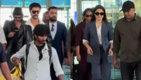Rashmika Mandanna, Vijay Deverakonda Arrive At Udaipur Airport Ahead Of Their Wedding