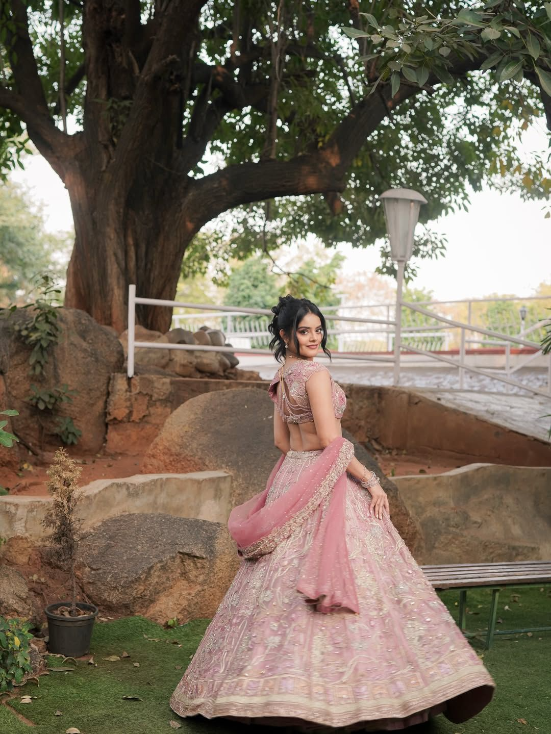 Riddhi Kumaar Makes Heads Turn In A Light Pink Lehenga