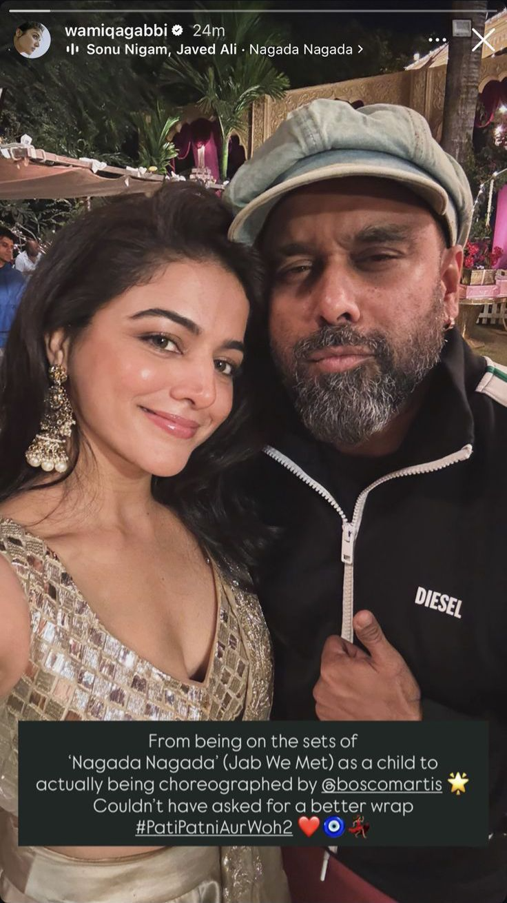 Wamiqa Gabbi Shares A Sweet Post For Bosco Martis As She Wraps Pati Patni Aur Woh 2 Schedule