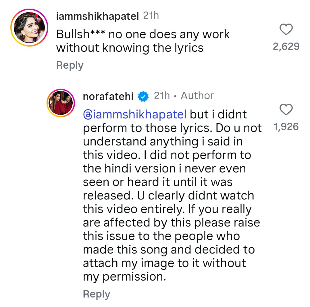 Nora Fatehi Says She Didn't Know The Hindi Lyrics