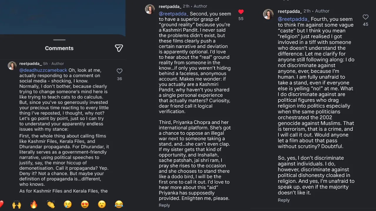 Aneet Padda's sister calls Dhurandhar a propaganda film