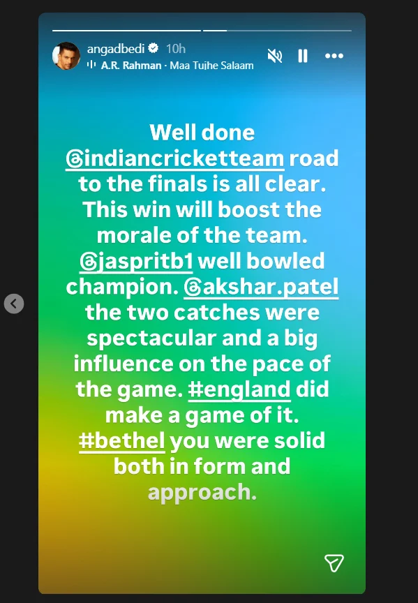 Angad Bedi REACTS To India Entering The T20 Finals