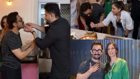 Aamir Khan Birthday Irfan Pathan Kiran Rao Reena Dutta Gauri Spratt