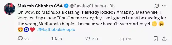 Mukesh Chhabra via his X account