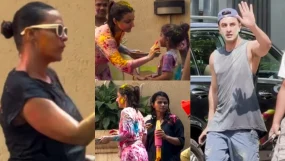 Neha Dhupia, Soha Ali Khan, Ranbir Kapoor Celebrate Holi With Kids