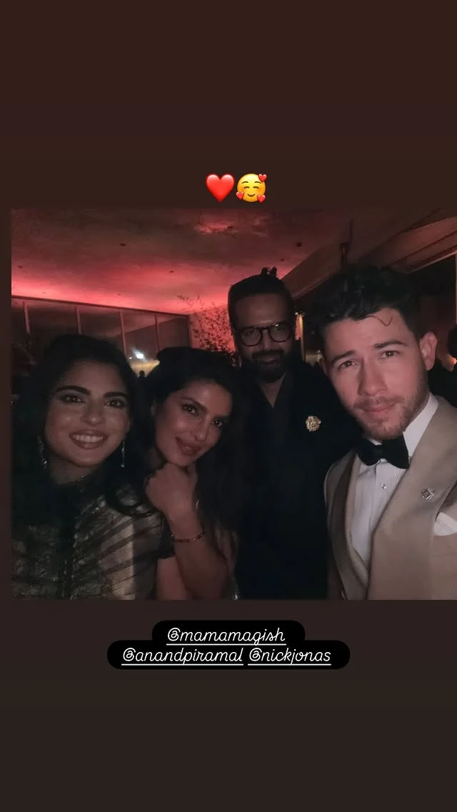 Priyanka Chopra, Nick Jonas with Isha Ambani-Anand Piramal