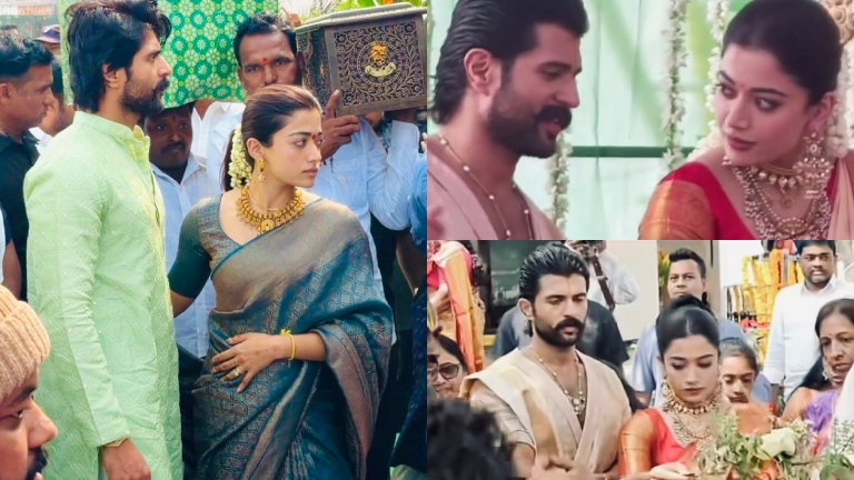 Rashmika Mandanna, Vijay Deverakonda Perform Gruhapravesam, Satyanarayana Vratam Puja