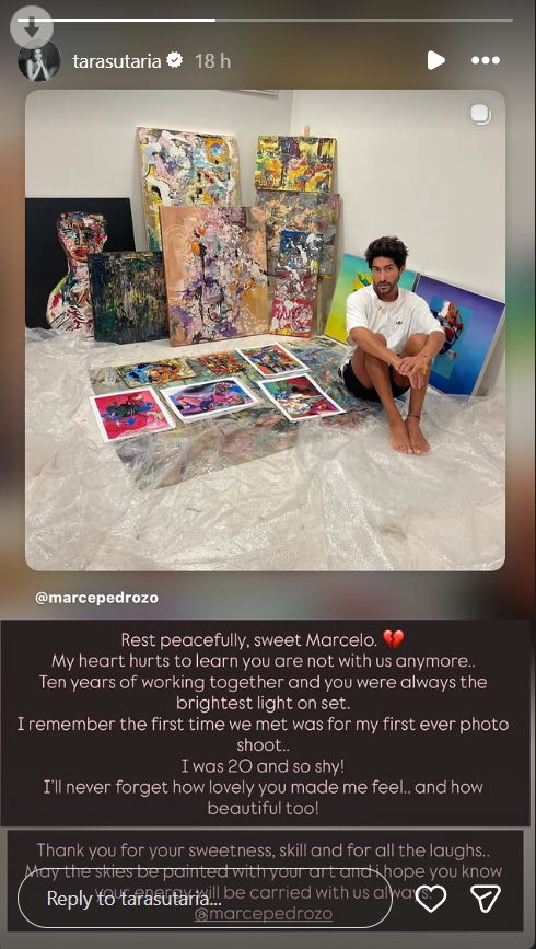 Tara Sutaria Pays Tribute to Marce Pedrozo