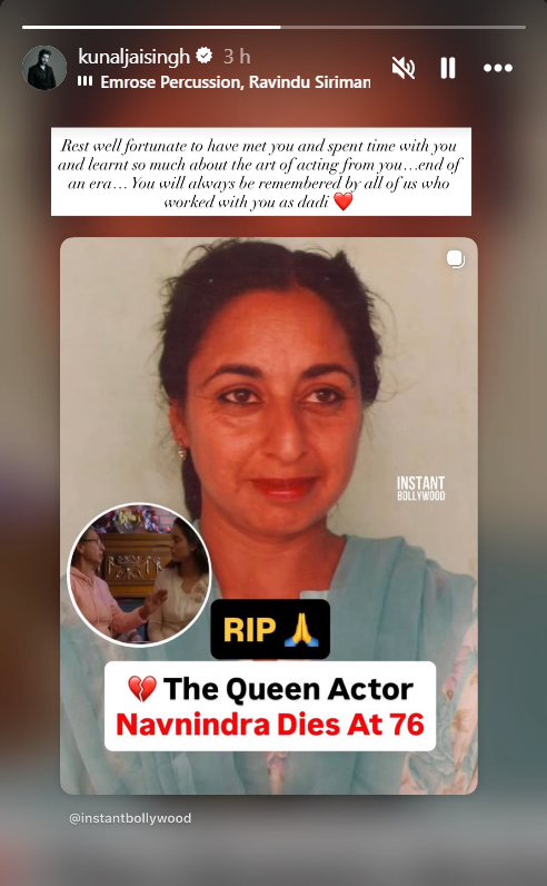 Kunal Jaisingh Mourns The Demise Of Navnindra Behl