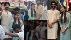 Vijay Deverakonda Protects Rashmika Mandanna Amid Mob Attack