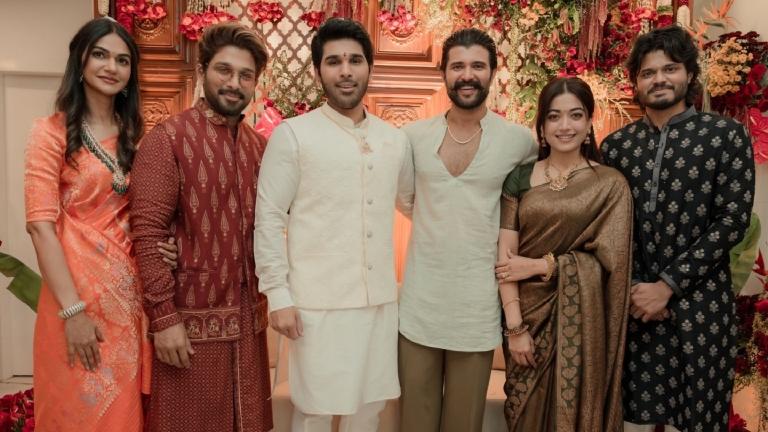 Vijay Deverakonda, Rashmika Mandanna Grace Pre-Wedding Ceremony Of Allu Sirish