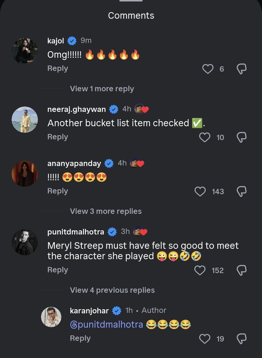 Karan Johar Meets Anne Hathway, Meryl Streep