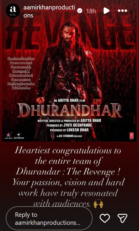 Aamir Khan praises Dhurandhar 2
