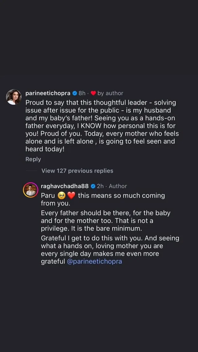 Parineeti supports Raghav's paternity leave demand in the Parliament