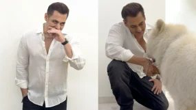 Salman Khan With Pet Dog Sukh