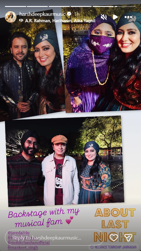 Harshdeep Kaur Shares Glimpses With Musical Maestros From Anant Ambani’s Birthday Bash