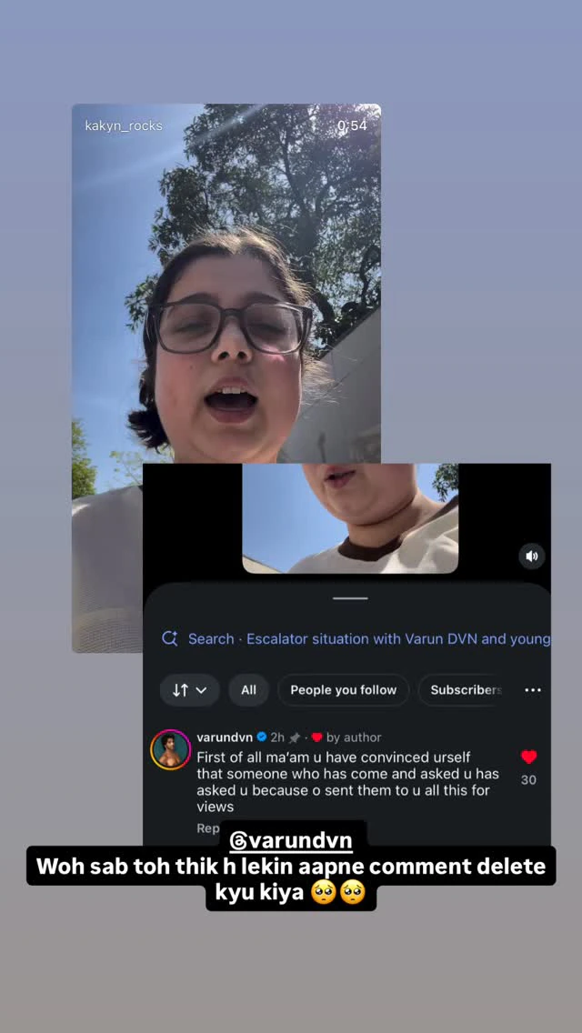 Varun replies to her PR comment