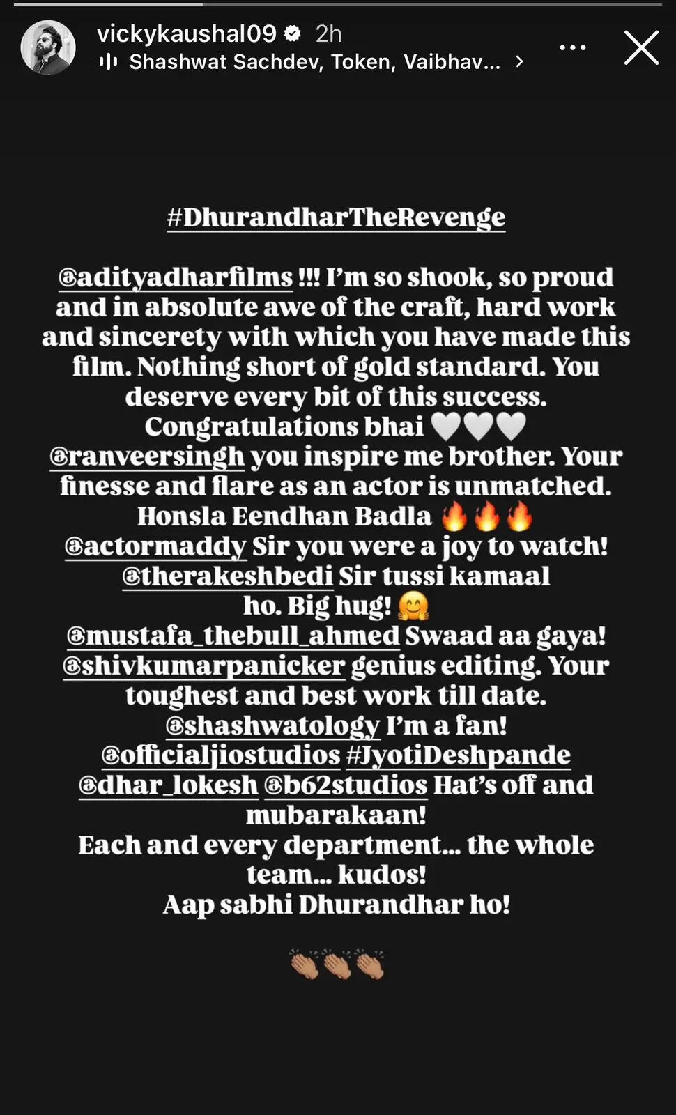 Vicky Kaushal reviews Dhurandhar 2