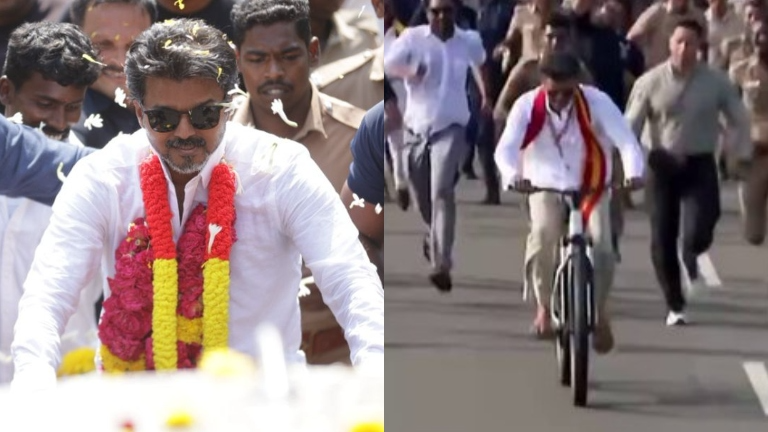 Vijay Thalapathy Panics, Jumps While Cycling After Mistaking Flower Petals For Explosives