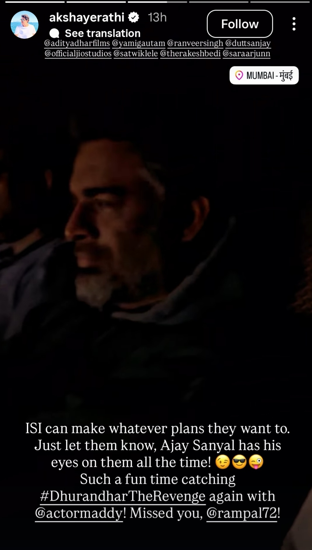 R Madhavan Enjoying Dhurandhar 2