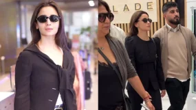 Alia Bhatt Arrives For Cannes 2026 In Boss Lady Monochrome Outfit