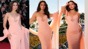 Alia Bhatt Mesmerises In Blush Pink Strapped Gown At Cannes 2026