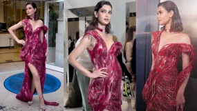 Diana Penty Mesmerises In An Avant-Garde Red Gown At Cannes 2026