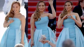 Iulia Vantur Turns Heads In Ice Blue Gown At Cannes 2026
